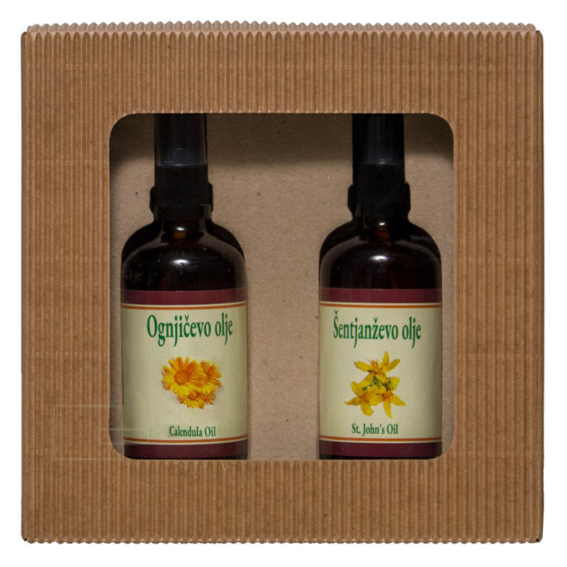 Darilni paket - ognjičevo in šentjanževo olje