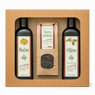 Darilni paket 2x bučno olje in bučna semena